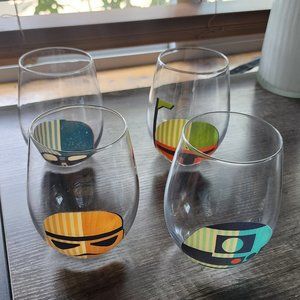 JOY JOLT Set of 4 Stemless Painted Star Wars Helmet Glasses